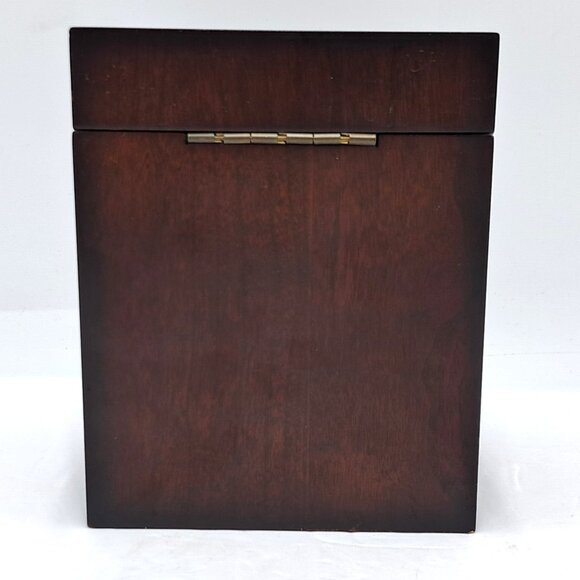 Solid Wood Playing Card Storage Box-Score Pad-Pencils-2 Decks of Cards-VTG - Picture 3 of 16